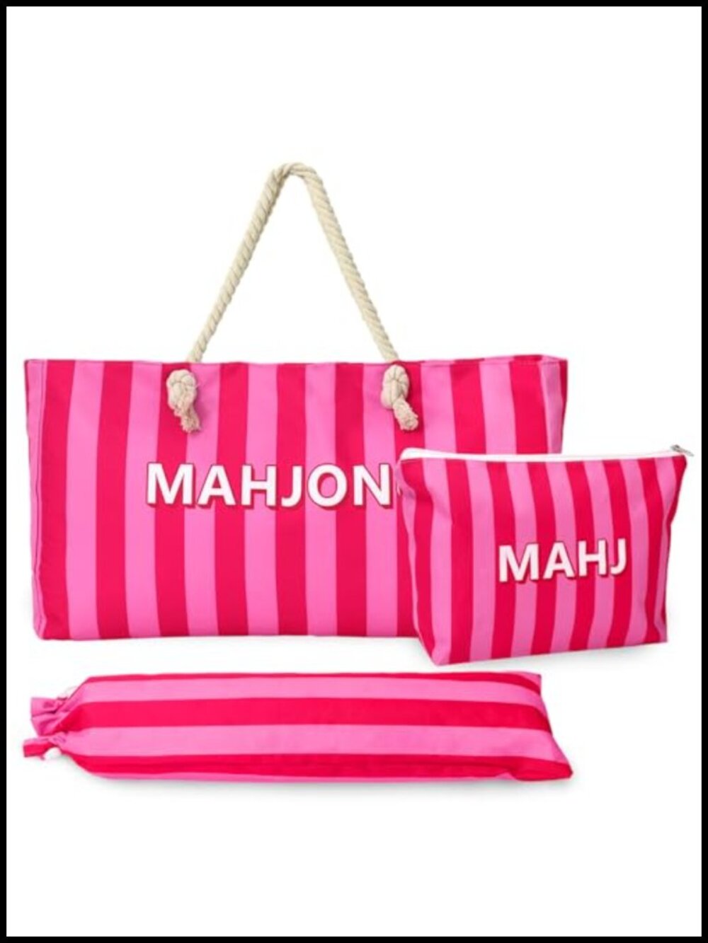 Mahjong Carrying Bag Set with Handle Tile Bags and Drawstring Bags for Travel